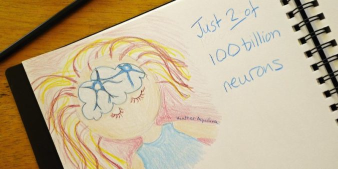 Just 2 of the 100 billion neurons
