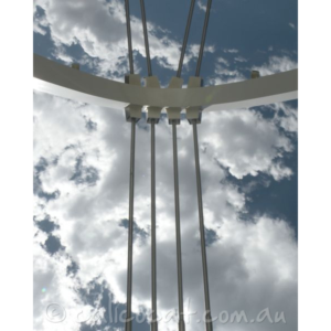 Photo of bridge support and wires