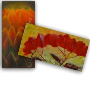 Photo of two floral greeting cards