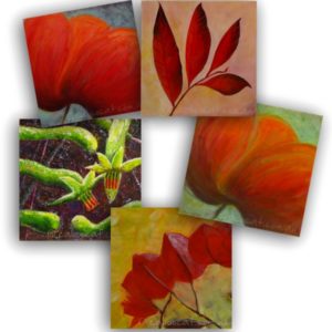 Photo of 5 flower cards