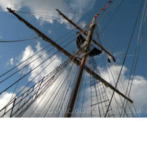 Photo of a sailing ship mast