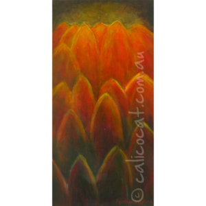 Painting of a protea